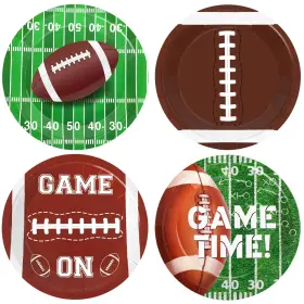 Glq-48 Jcthkuku Best 48 Pcs Football Party Paper Plates 7 Inch Disposable Colorful Dessert