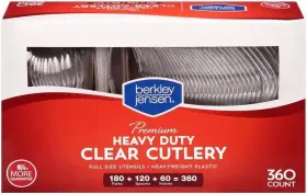 Jensen 153855158182 Berkley Super Premium Heavyweight Plastic Cutlery 360 Ct
