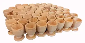 Jerusalem 649070054966 Fifty 50 Olive Wood Communion Cups 1.75 Inch From Bethlehem
