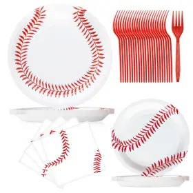 Jestar 782429159469 Baseball Party Favors Decorations 96pcs Plates And Napkins