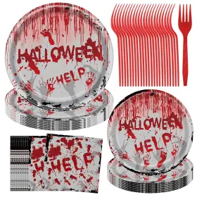 Jestar 782429159735 Halloween Party Decorations Supplies 96pcs Plates And N
