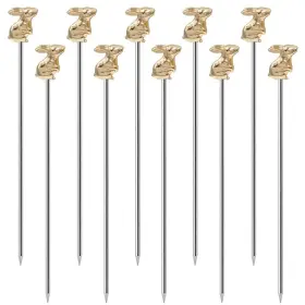Jfwuhap 616814017792 Brandname Cocktail Picks Stainless Steel 10 Pcs Creativity Rabbit Pi
