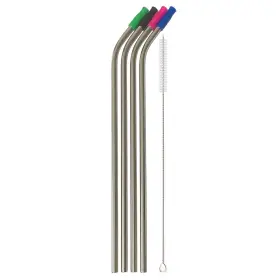 Jiefu 737311164601 14 Inch Stainless Steel Straws 4pcs Ultra Long Reusable