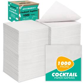 Jinvogreen Jvg-ppnp2003 1000 Count Cocktail Napkins Bulk 2-ply 10.6 10.6in White