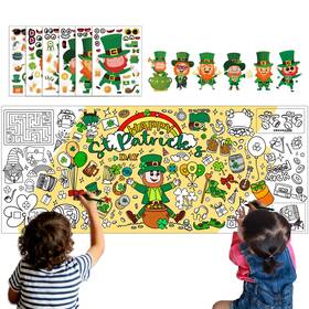Jiufen 606267291474 St. Patricks Day Giant Coloring 30 X 72 Inches