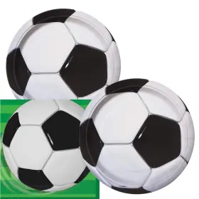 Jj Party Supplies 613165878416 Soccer Ball Themed Birthday Plates And Napkins Serves 16