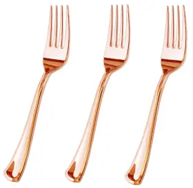 Rsgf100 Jl Prime 100 Piece Rose Gold Plastic Forks Set Reusable And Recyclable Plast Rsgf100 Jl Prime 100 Piece Rose Gold Plastic Forks Set Reusable And Recyclable Plast