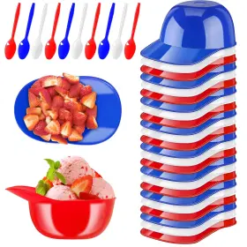 Jn00456 Jnnzzggu 48 Pack Mini Ice Cream Dessert Baseball Cap Bowls Party Snack Cups For Birthd