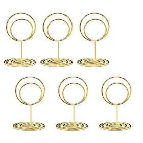Jofefe-0016 Jofefe 680613532312 20pcs Mini Place Card Holders Cute Table Number Small Gold