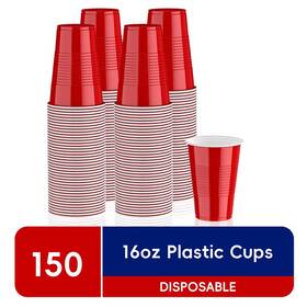 Jolly Chef 18217660800 Disposable Plastic Cups 16 Oz Red Pack Of 150