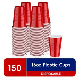 18217660800 Jolly Chef Disposable Plastic Cups 16 Oz Red Pack Of 150