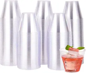 B08dxhrbh4 Jolly Chef 200 Pack 9 Oz Clear Disposable Plastic Cups Tumbl