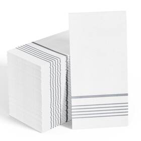 Jolly Chef Bzj-silver-200 200 Pack Paper Dinner Napkins Absorbent Silver-200 Silver