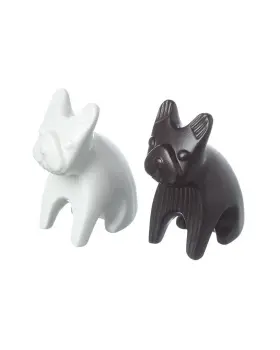 30501211690000 Jonathan Adler French Bulldog Salt And Pepper Set Black