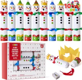 17946 Joyin 10 Pack Christmas Non-snap Party Favor Colorful Snowman Table White