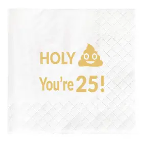 Joyiou 755621007258 Holy You Re 25 Napkins 25th Birthday Gift Dessert Years Old