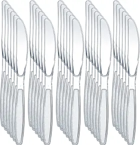Joyserve 705353265037 Clear Plastic - Bulk Pack 180 Disposable Utensils Heavy Duty
