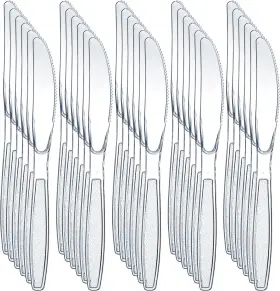 Joy-8566 Joyserve Clear Plastic Knives - Bulk Pack 180 Disposable