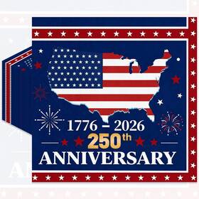 Jremreo Zj-250y Pack Of 50 250th Anniversary Napkins Red White Blue Flag Design Disposable Pap
