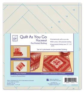 Jt-1412 June Tailor Quilt As Finished Size Of One Placemat 8 1/2 Inch X 14 Natural