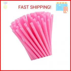 Juvale 843128163406 300-pack Pink Plastic Straws For Birthday Party Baby Shower Weddings An