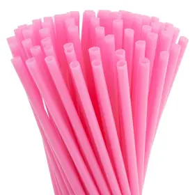 Juvale 843128163420 300-pack Pink Plastic Straws For Birthday Party Baby Shower Weddings A