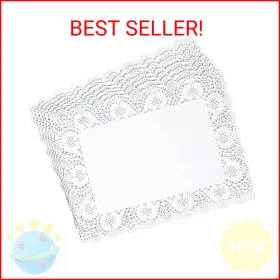 Juvale 843128165059 Rectangular Paper Doilies For Placemats Cakes Desserts - Ta