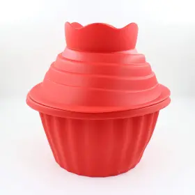 It-jscook-07h-486 Jynhoor Giant Cupcake Molds Dishwasher Safe Big Top Silicone Large Red