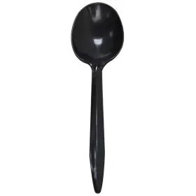 U2002b Karat 877183002639 5.4 Inch Pp Medium-weight Disposable Soup Spoon Black Pack Of 1000