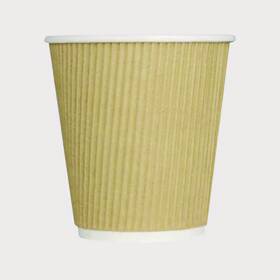 Ckrc510 Karat Ripple Hot Cups 10 Oz Paper Kraft/white 500/carton