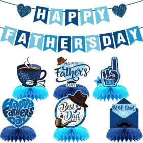 Kfa101 Karii Happy Fathers Day Decorations Father Banner And 6pcs Table Kfa101 Karii Happy Fathers Day Decorations Father Banner And 6pcs Table