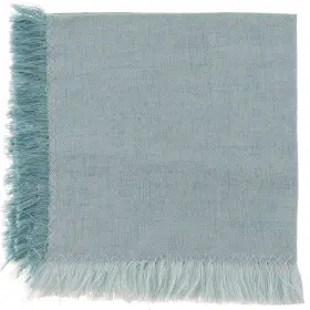 Karma Gifts 794866164821 Fringed Cocktail Napkins Set Of 4 Pale Blue
