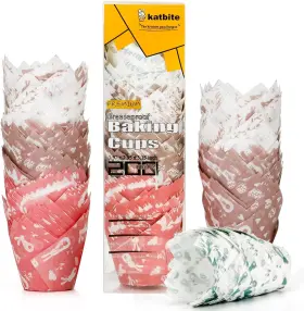Cup-yjx-tzk-1 Katbite Tulip Cupcake Liners 200pcs Muffin Baking 3.15 Inch Rabbit