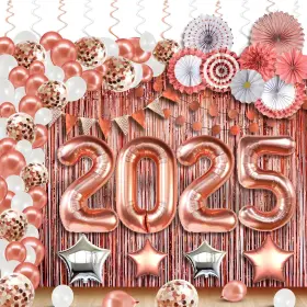 Ka-g21-ybs-rg-arch Katchon Rose Gold Graduation Decorations 2025 - Huge Pack Of 149 Fringe