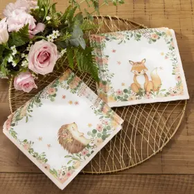 28585na Kate Aspen Woodland Baby Shower Pink Napkins Decorative 2-ply Set Of 30
