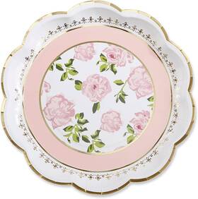 Kate Aspen 313047226259 Vintage Floral Tea Party 9 Inch Premium Decorative Paper Plates Part