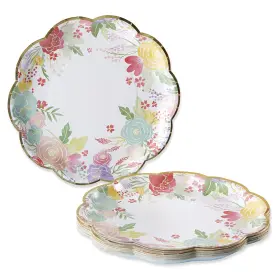 Kate Aspen 889293188424 Garden Blooms 9 Inch Premium Decorative Paper Plates Party Supplies 350 Gsm
