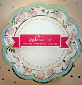 Ka28310na Kate Aspen Tea Time Whimsy 62pc Party Set Plates And Napkins Serves 16 Guests