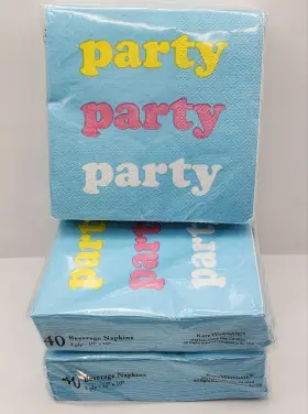 Kate Windgate 744431532012 Beverage Napkins Inch Party Partyft 40 3ply Set Of 3