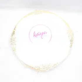 8887-whg Kaya 10-pk Round Disposable Wedding Value Set Plastic