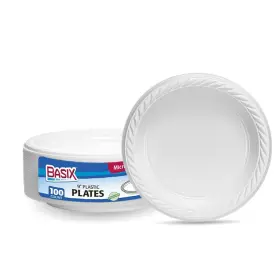 Bxp9-100 Kch 9 Inch Plastic Plates Microwave Safe 100 Count White