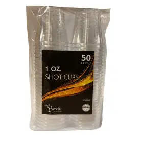 207-cl Kch Pp01 Shot Glass 1 Oz. Clear Plastic 50/50 Cs