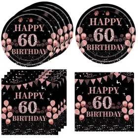Khaivi 723497004787 40 Pcs 60th Birthday Party Decorations For Women- B