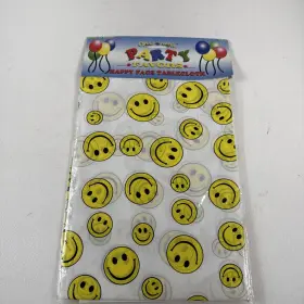 Kids Party 731015050826 Happy Face Table Cover Decor Adults And Birthday Carnival Favors