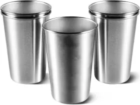 Dsa-26 Kiseer 5 Pack 16 Ounce Stainless Steel Pint Cups Count Of 1 Silverv