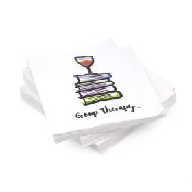 Kitschy Collective 860002357003 30 Pk Inch Group Therapy Cocktail 3ply Paper Party Napkins For Book Club Wine Night