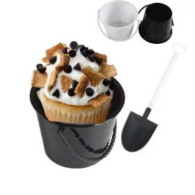 Shuiotngbei01 Kkpxafl 40 Set Plastic Dessert Cups With Shovel Spoons 5.7 Oz Mini Bucket Ice Cream C