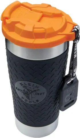 55580 Klein Tools Stainless Steel Tumbler 1 Count Pack Of Black/orange