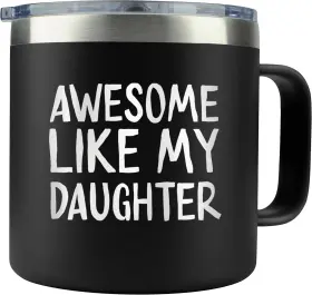 Klubi 8500503540772 Dad Gifts For Fathers Day 14 Ounce Awesome Like My Daughter Black
