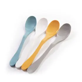 Knork 810104270076 Eco Spoon Plant Based Cutlery Bamboo Reusable Flatware Set 12 Piece Gray